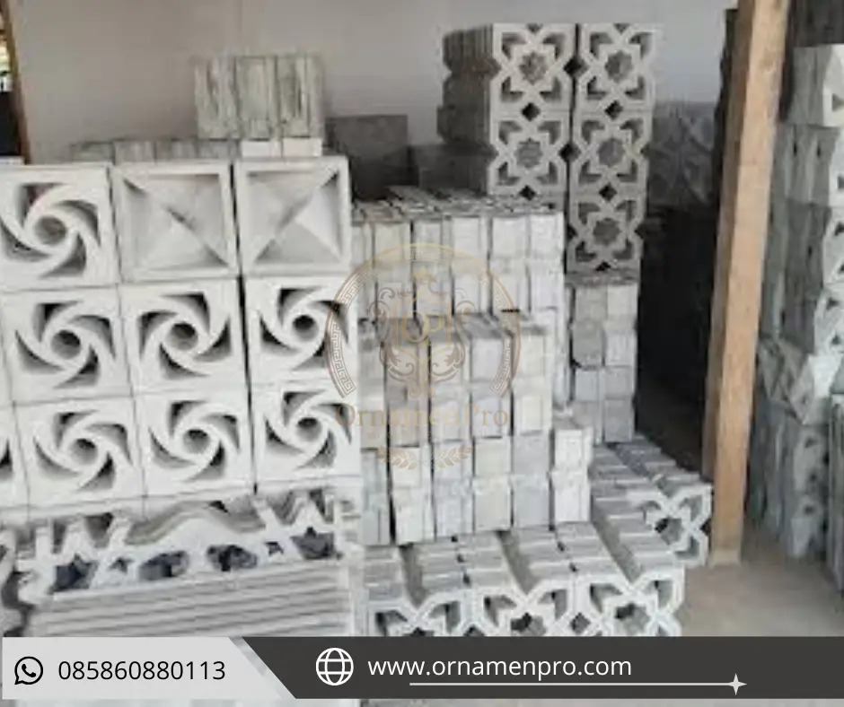 Contoh desain dinding roster atau ventilasi dekoratif