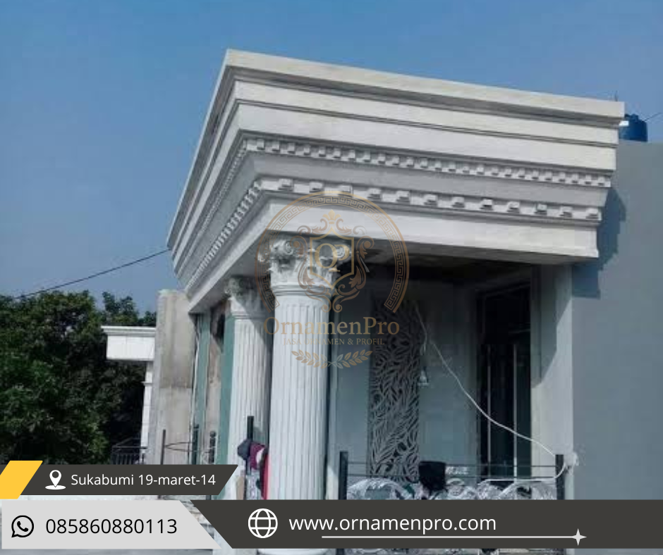 Proyek implementasi ornamen klasik untuk eksterior bangunan